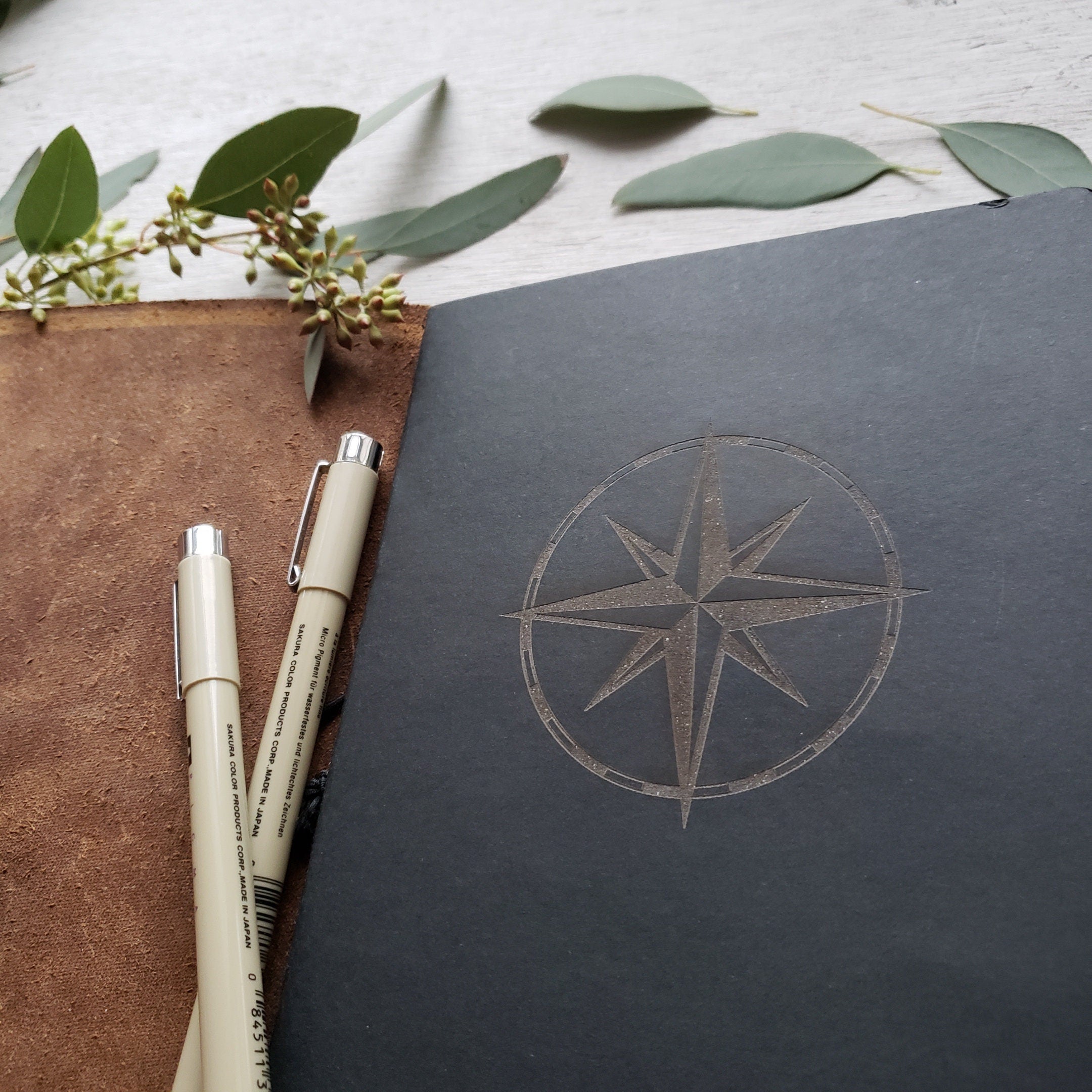Compass Rose Engraved Notebook Dotted Journal – Rose & Peddle